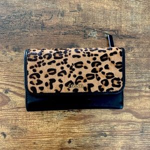 Fossil Cheetah/Leather Wallet
